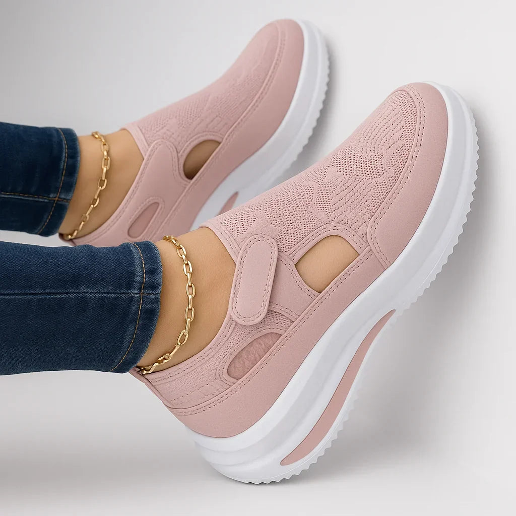 Damen Orthopädische Schuhe Slip-On Atmungsaktiv Rutschfest Unterstützend