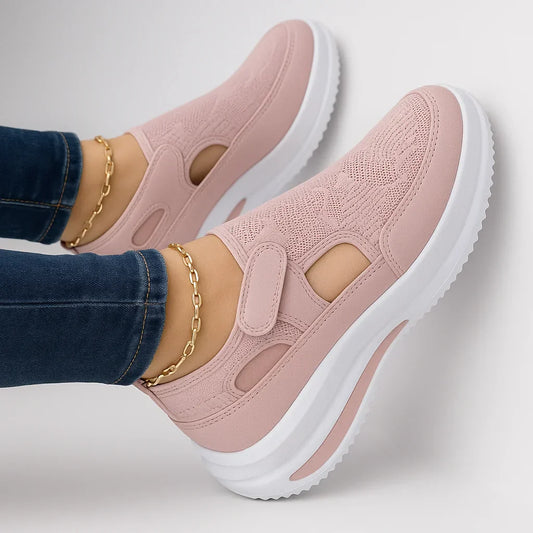 Damen Orthopädische Schuhe Slip-On Atmungsaktiv Rutschfest Unterstützend