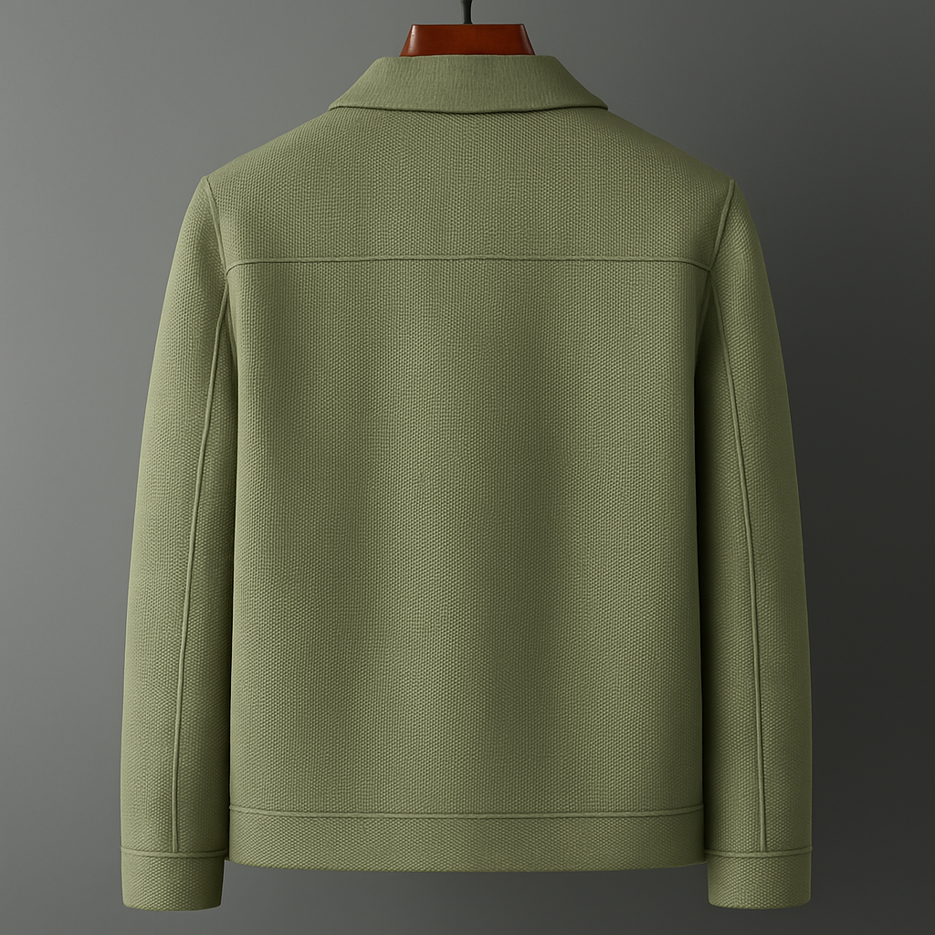 Herren Frühlingsjacke Leicht Atmungsaktiv Strukturierte Oberfläche Druckknopfverschluss