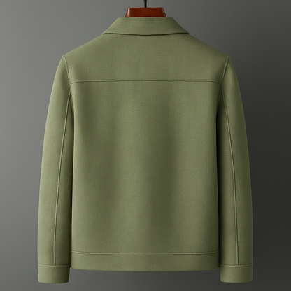 Herren Frühlingsjacke Leicht Atmungsaktiv Strukturierte Oberfläche Druckknopfverschluss