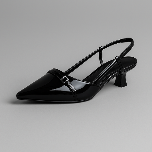 Damen Slingback-Pumps mit Spitz zulaufender Kappe und mittelhohem Absatz