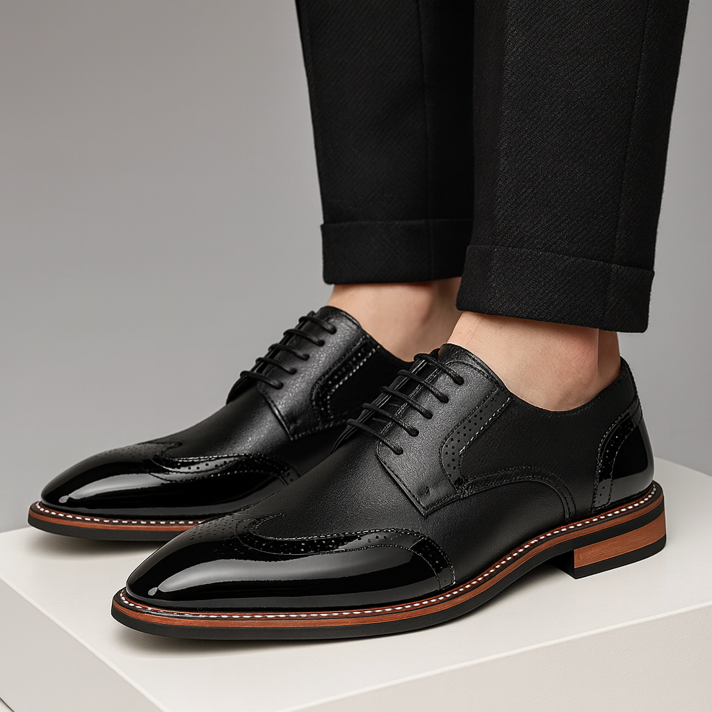 Herren Schuhe Brogue Wingtip Detaillierte Ausführung