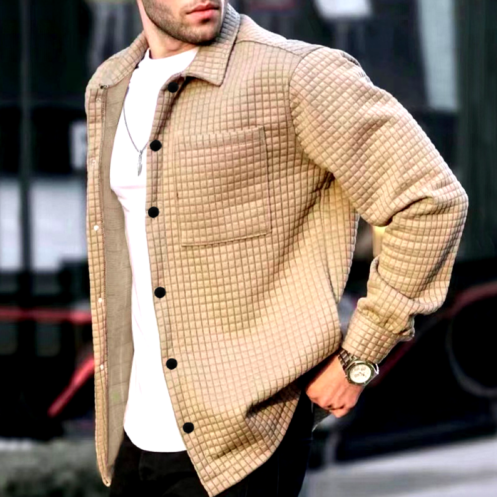 Men's Winter Jacket Made of Cotton with Warming Insulation