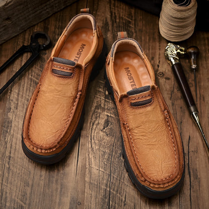 Orthopädische Herren-Slipper Mit Fußgewölbeunterstützung Und Rutschfester Sohle – Lederoptik