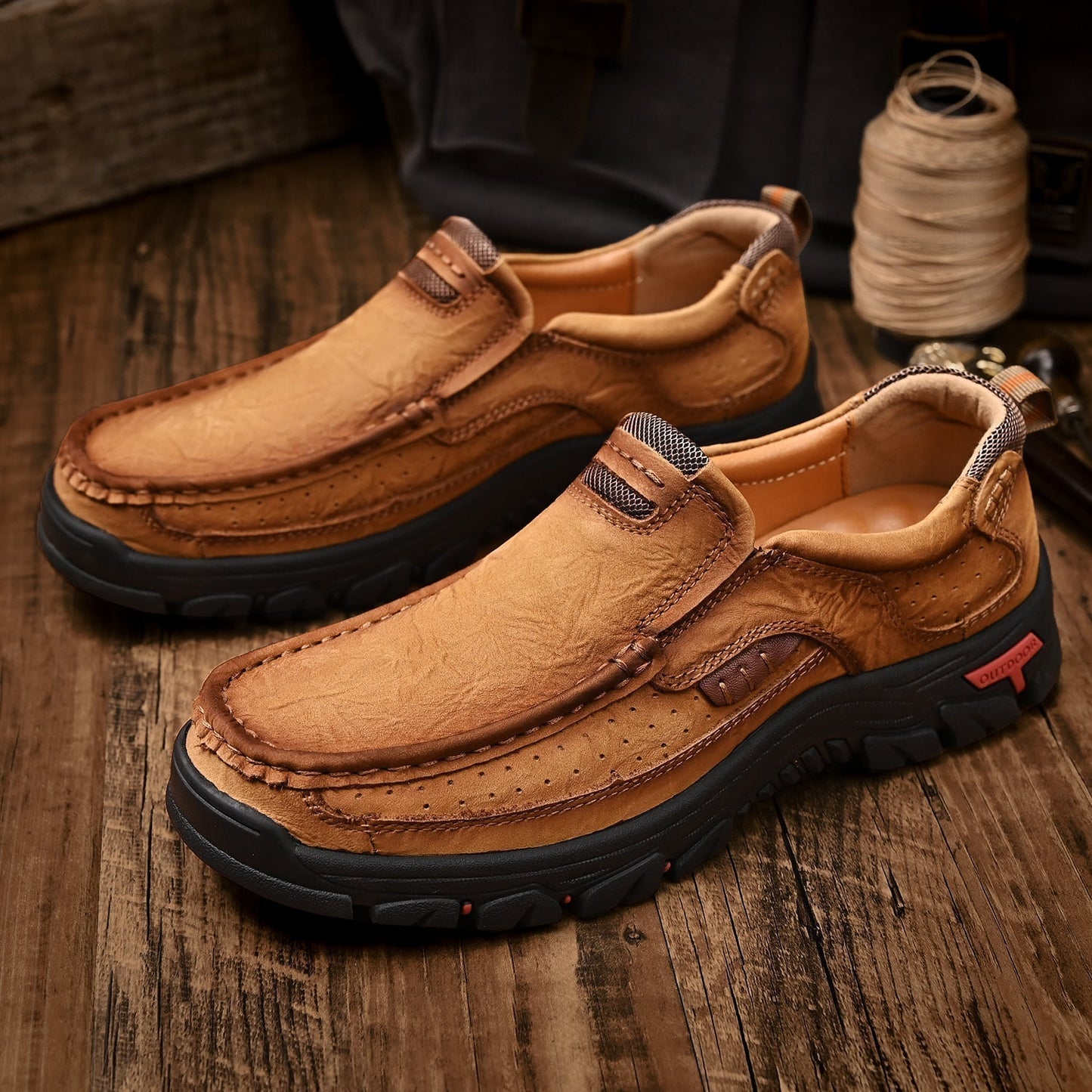 Orthopädische Herren-Slipper Mit Fußgewölbeunterstützung Und Rutschfester Sohle – Lederoptik