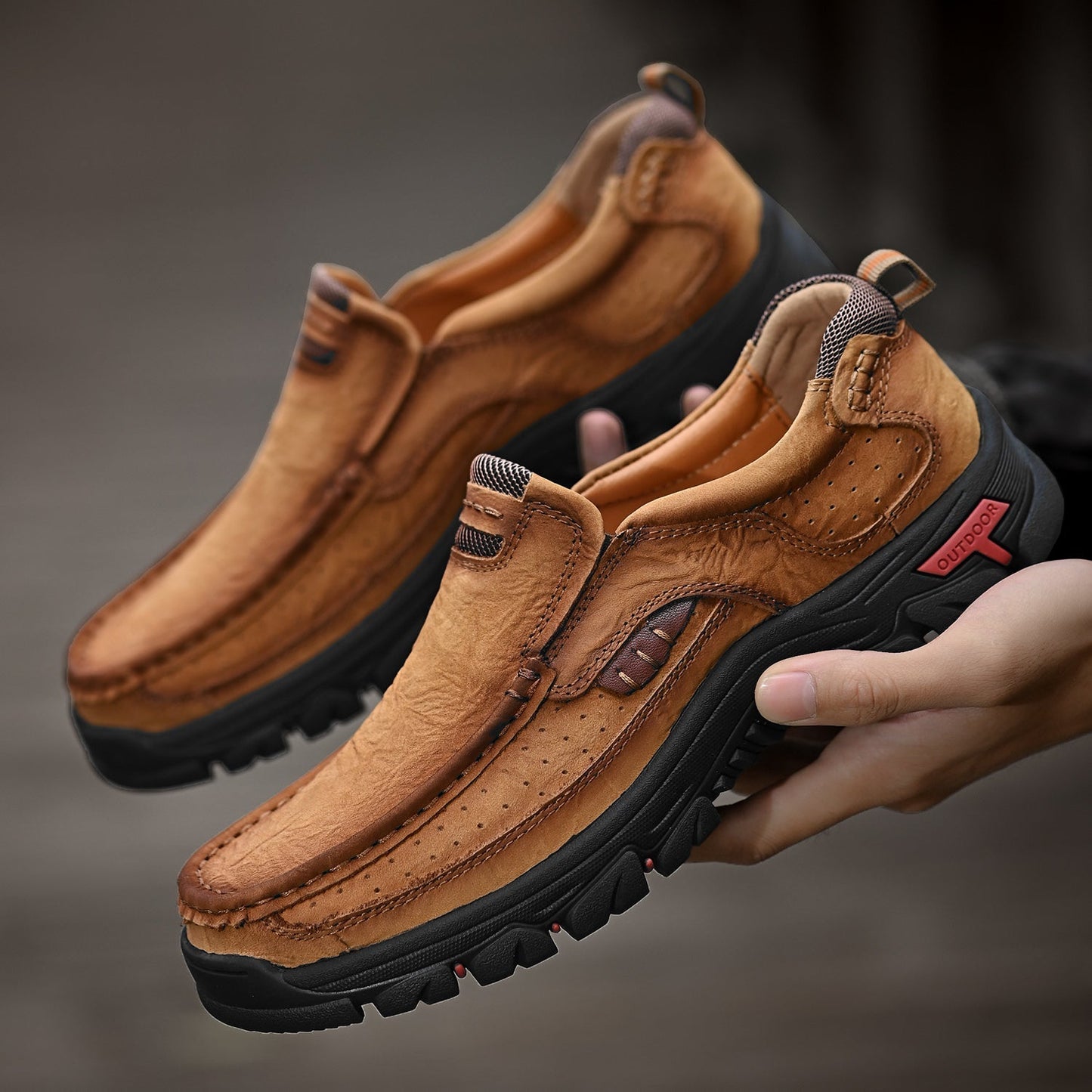 Orthopädische Herren-Slipper Mit Fußgewölbeunterstützung Und Rutschfester Sohle – Lederoptik