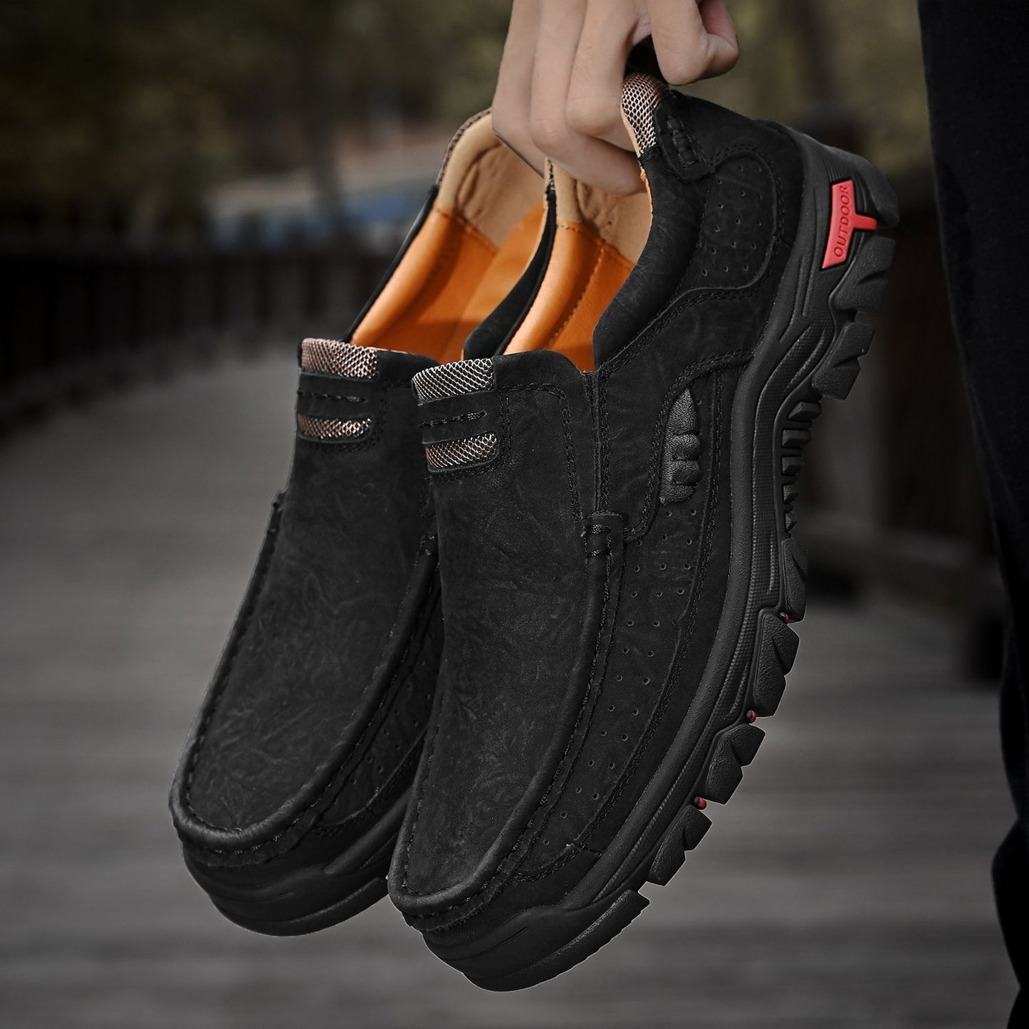 Orthopädische Herren-Slipper Mit Fußgewölbeunterstützung Und Rutschfester Sohle – Lederoptik