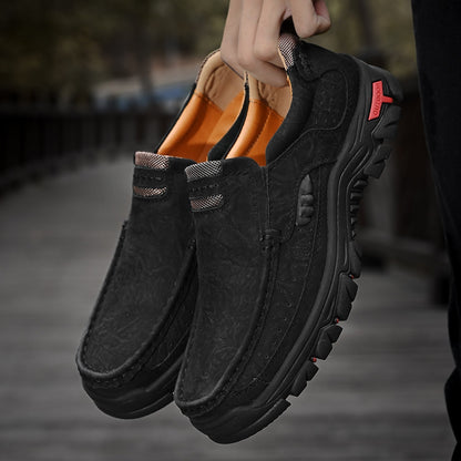 Orthopädische Herren-Slipper Mit Fußgewölbeunterstützung Und Rutschfester Sohle – Lederoptik