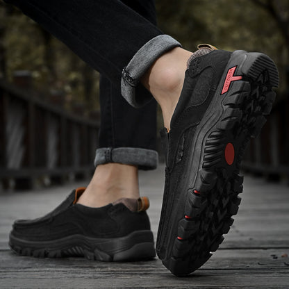 Orthopädische Herren-Slipper Mit Fußgewölbeunterstützung Und Rutschfester Sohle – Lederoptik