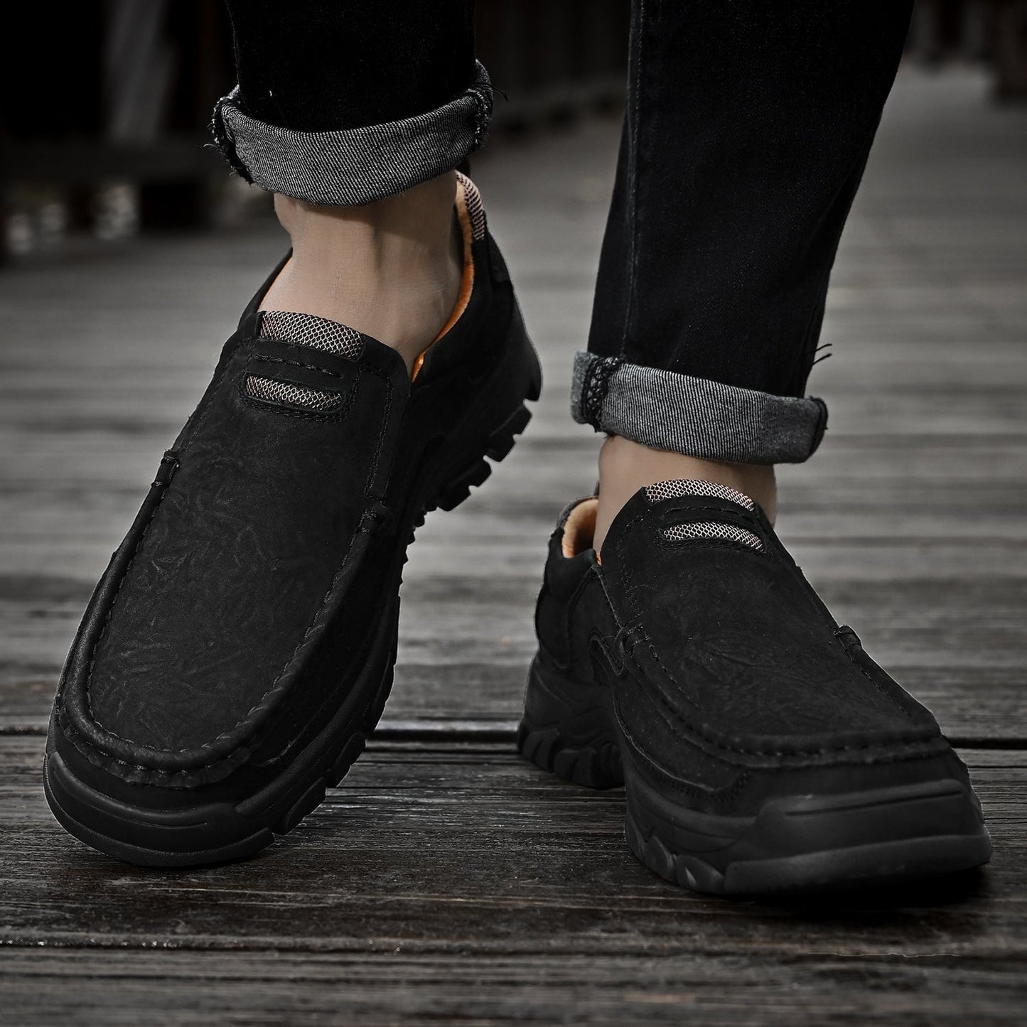 Orthopädische Herren-Slipper Mit Fußgewölbeunterstützung Und Rutschfester Sohle – Lederoptik