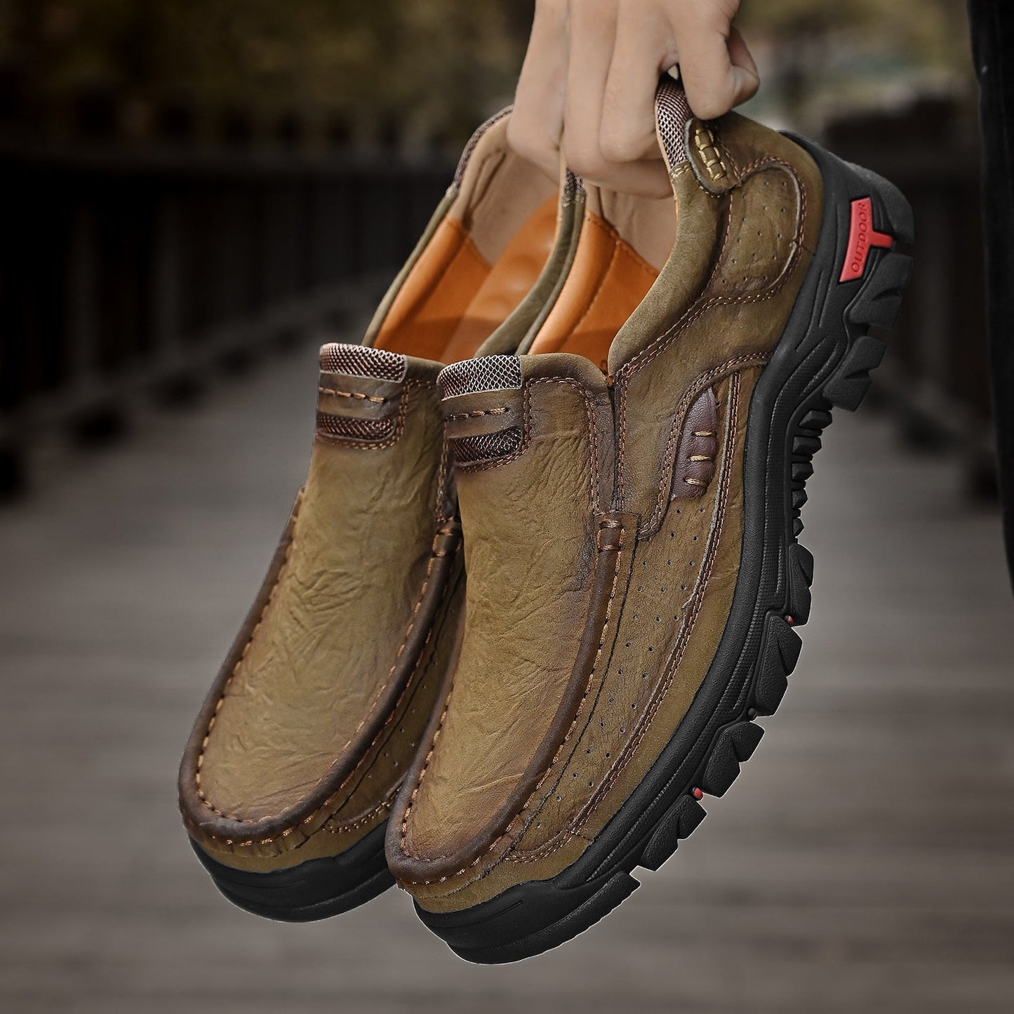 Orthopädische Herren-Slipper Mit Fußgewölbeunterstützung Und Rutschfester Sohle – Lederoptik