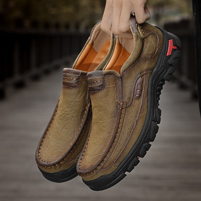 Orthopädische Herren-Slipper Mit Fußgewölbeunterstützung Und Rutschfester Sohle – Lederoptik