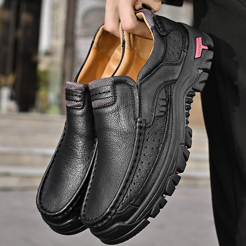 Herrenstiefel Zum Hineinschlüpfen, Fußgewölbeunterstützung, Rutschfeste Sohle, Strukturierte Passform
