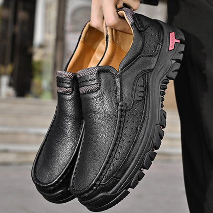 Herrenstiefel Zum Hineinschlüpfen, Fußgewölbeunterstützung, Rutschfeste Sohle, Strukturierte Passform