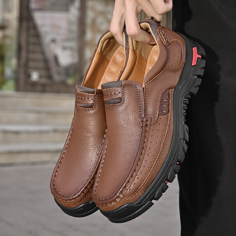 Herrenstiefel Zum Hineinschlüpfen, Fußgewölbeunterstützung, Rutschfeste Sohle, Strukturierte Passform