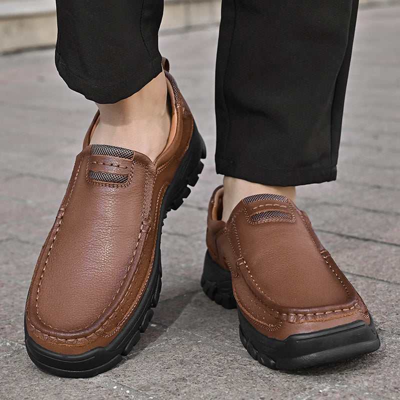 Herrenstiefel Zum Hineinschlüpfen, Fußgewölbeunterstützung, Rutschfeste Sohle, Strukturierte Passform