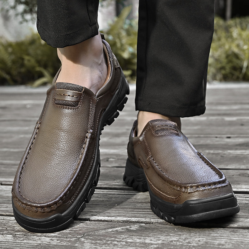 Herrenstiefel Zum Hineinschlüpfen, Fußgewölbeunterstützung, Rutschfeste Sohle, Strukturierte Passform