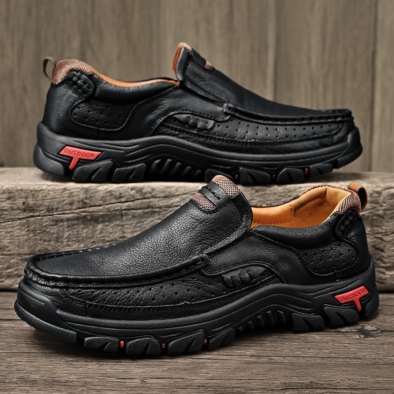 Herrenstiefel Zum Hineinschlüpfen, Fußgewölbeunterstützung, Rutschfeste Sohle, Strukturierte Passform