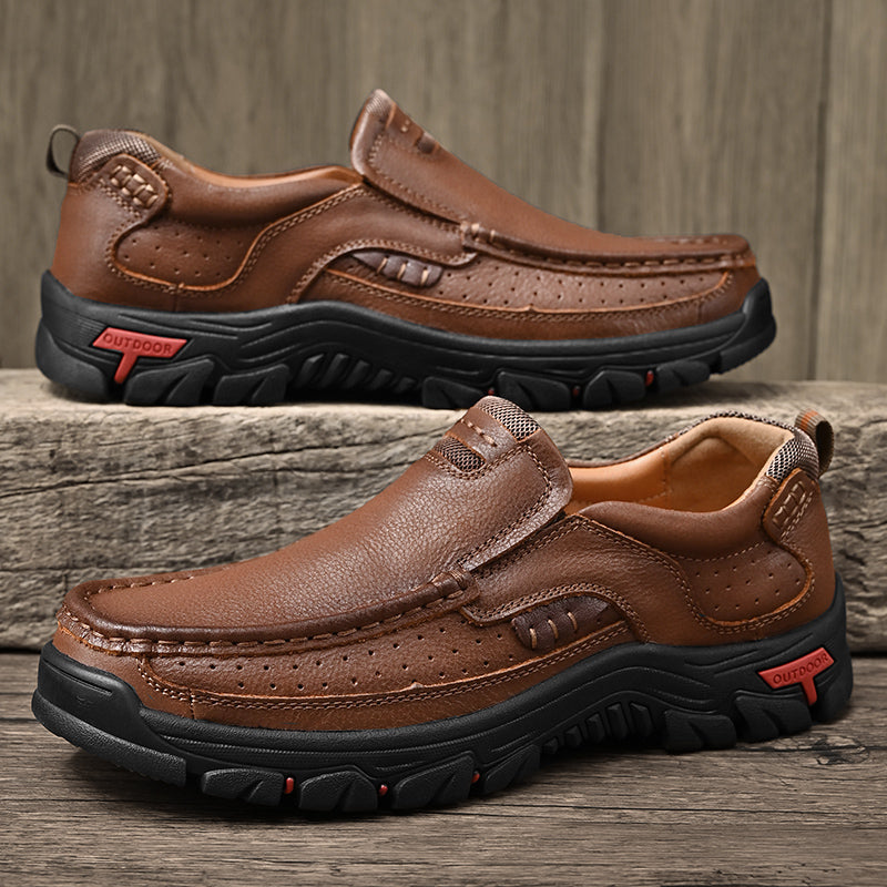 Herrenstiefel Zum Hineinschlüpfen, Fußgewölbeunterstützung, Rutschfeste Sohle, Strukturierte Passform