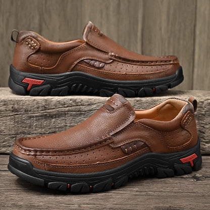Herrenstiefel Zum Hineinschlüpfen, Fußgewölbeunterstützung, Rutschfeste Sohle, Strukturierte Passform