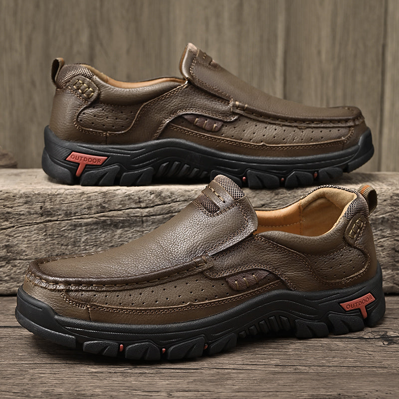 Herrenstiefel Zum Hineinschlüpfen, Fußgewölbeunterstützung, Rutschfeste Sohle, Strukturierte Passform