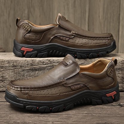Herrenstiefel Zum Hineinschlüpfen, Fußgewölbeunterstützung, Rutschfeste Sohle, Strukturierte Passform