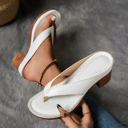 Damen Sommerschuhe Orthopädische Sandalen mit Absatz und Gepolsterter Fußgewölbeunterstützung