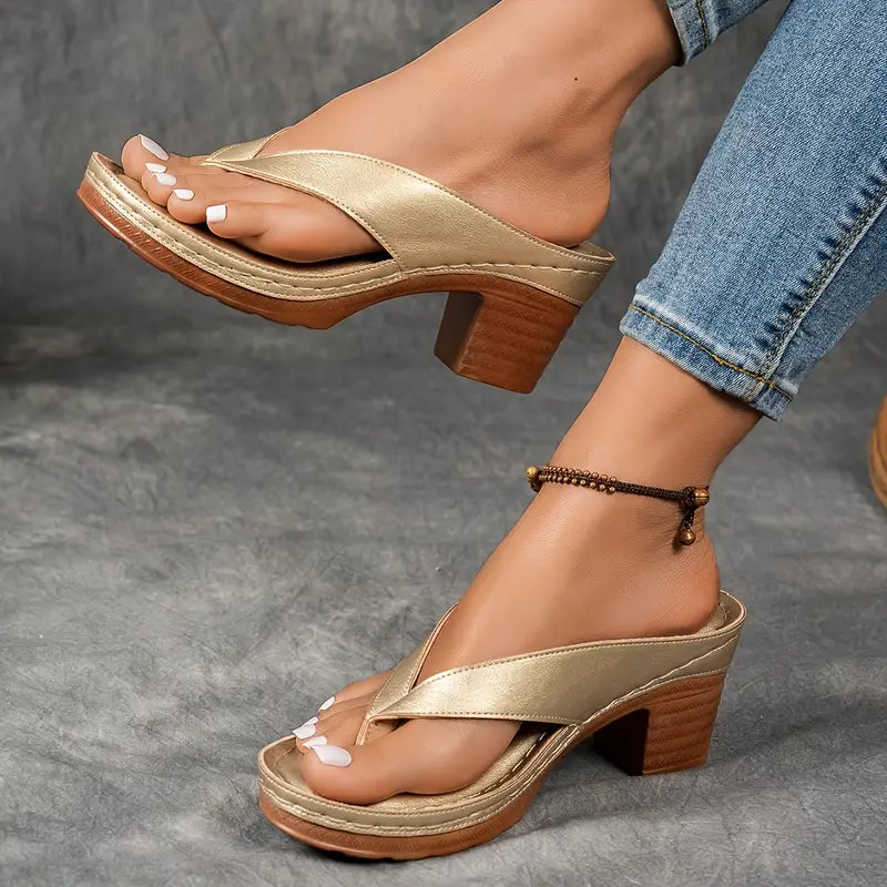 Damen Sommerschuhe Orthopädische Sandalen mit Absatz und Gepolsterter Fußgewölbeunterstützung