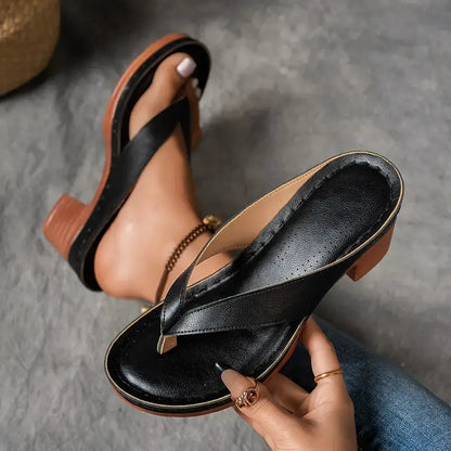 Damen Sommerschuhe Orthopädische Sandalen mit Absatz und Gepolsterter Fußgewölbeunterstützung
