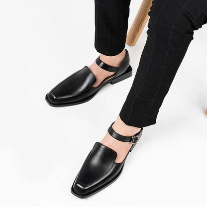 Damen Sommer-Sandalen Mit Geschlossener Spitze, Riemendesign Und Slip-On-Sohle