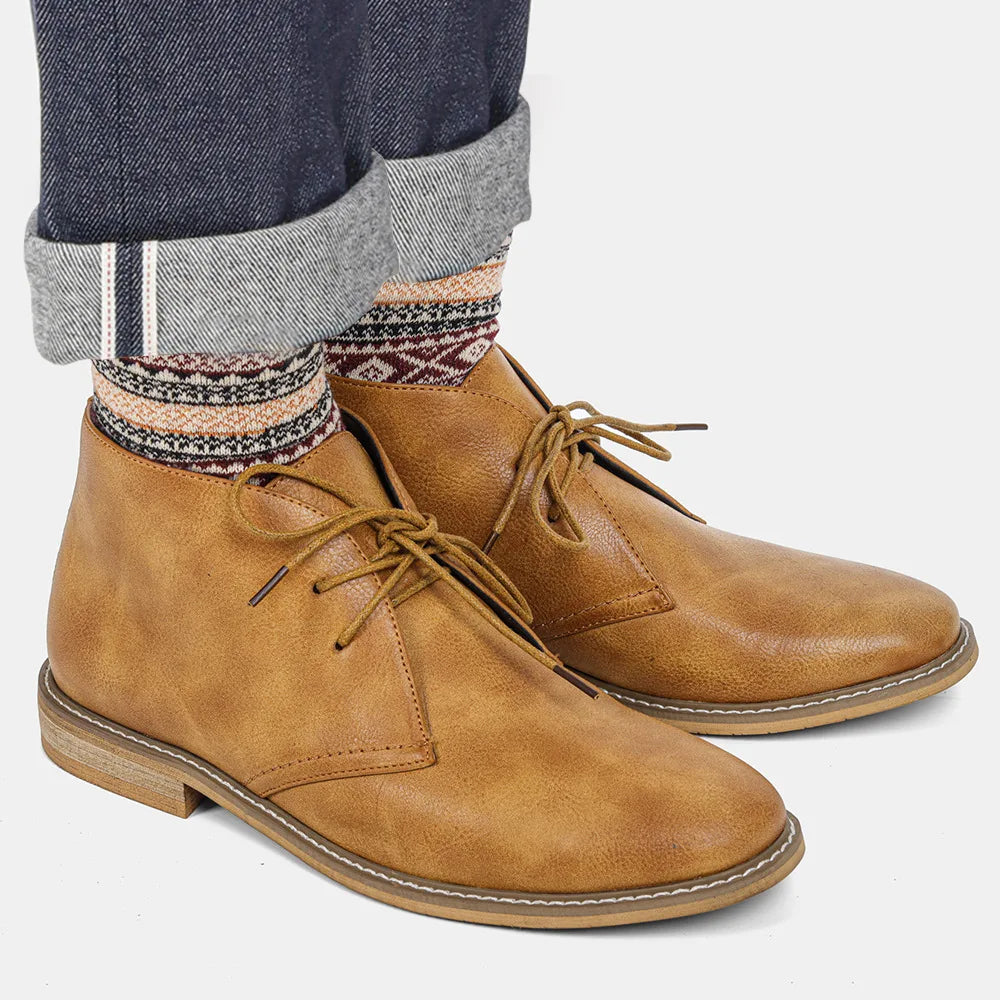 Herren Chukka-Boots Handgenäht Mit Gepolsterter Innensohle Und Gummisohle