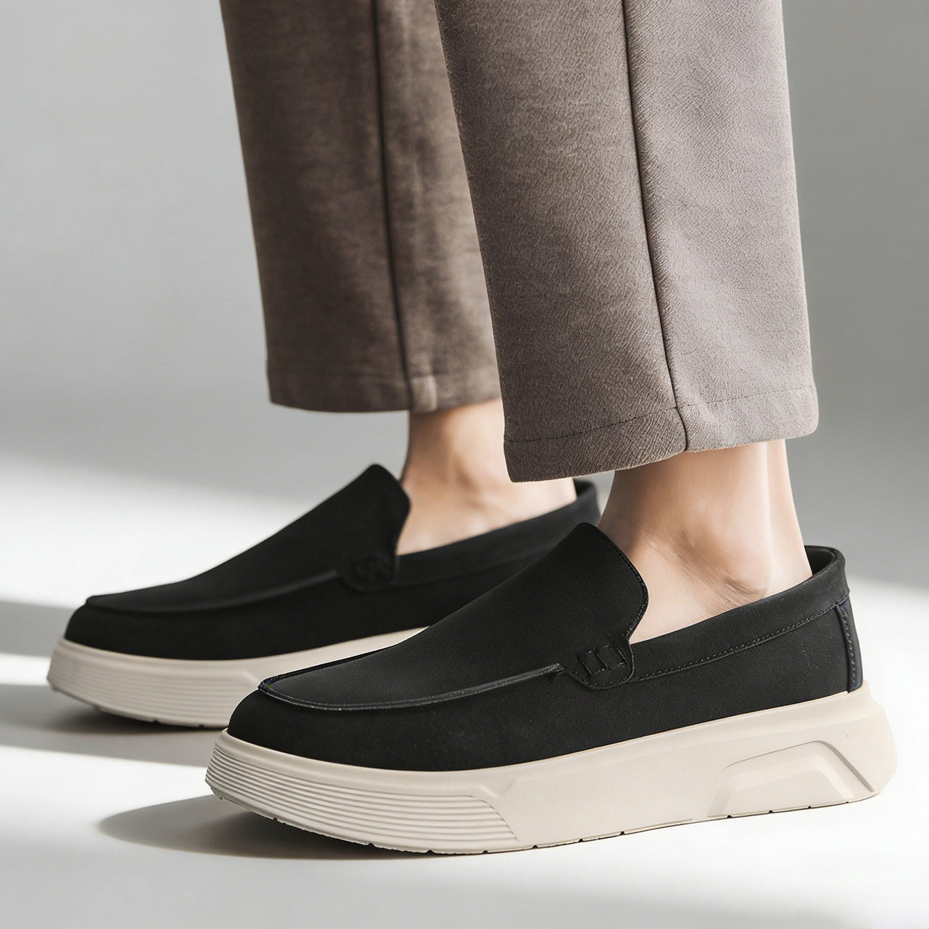 Men's Loafers with Orthopedic, Padded Footbed and Shock-Absorbing Sole