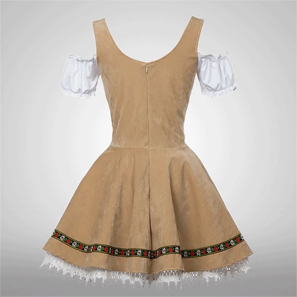 Damen-Dirndl-Latzkleid als festliche Trachtenmode für Frauen
