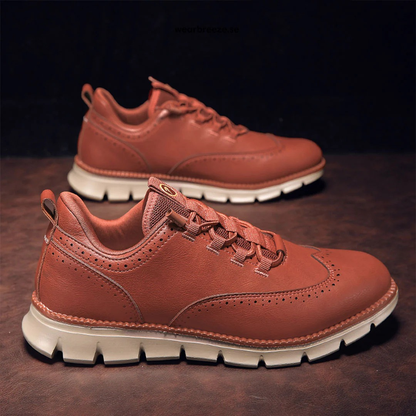 Herren-Oxford-Schnürschuhe, Flexible Sohle, Memory-Schaum-Innensohle, Lederoptik