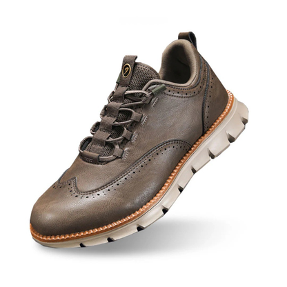 Herren-Oxford-Schnürschuhe, Flexible Sohle, Memory-Schaum-Innensohle, Lederoptik