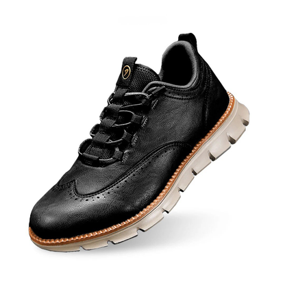 Herren-Oxford-Schnürschuhe, Flexible Sohle, Memory-Schaum-Innensohle, Lederoptik