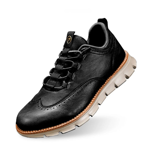Herren-Oxford-Schnürschuhe, Flexible Sohle, Memory-Schaum-Innensohle, Lederoptik