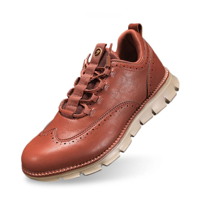Herren-Oxford-Schnürschuhe, Flexible Sohle, Memory-Schaum-Innensohle, Lederoptik