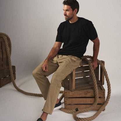 Herren Cargo-Hose Lockerer Schnitt Mit Mehreren Funktionalen Taschen Und Vier-Wege-Stretch