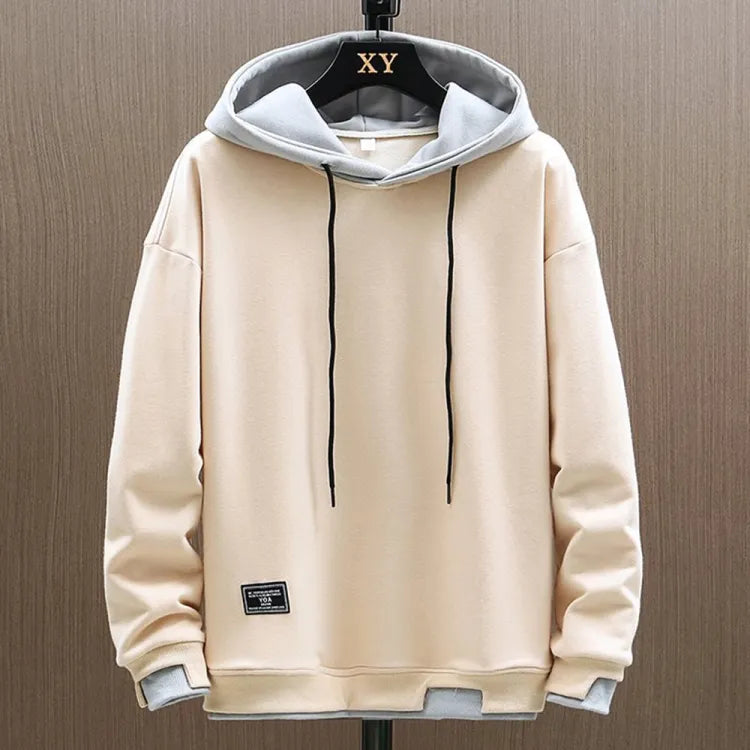 Herren Zweifarbiger Kapuzenpullover