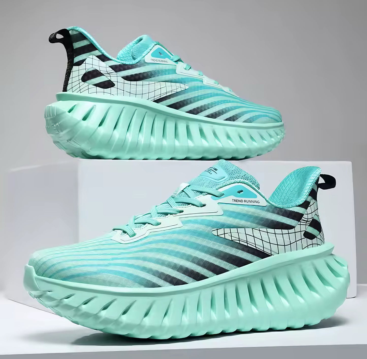 Herren-Sneaker mit Ripple-Sohle Leichtes Atmungsaktives Obermaterial