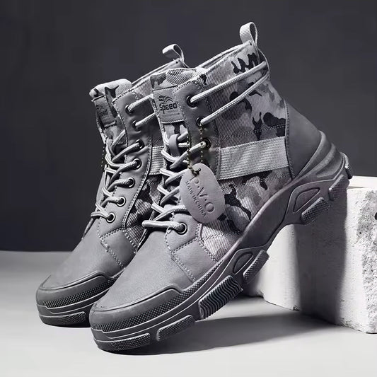 Herren Stiefeletten Mit Stützender Sohle Und Schützendem Design