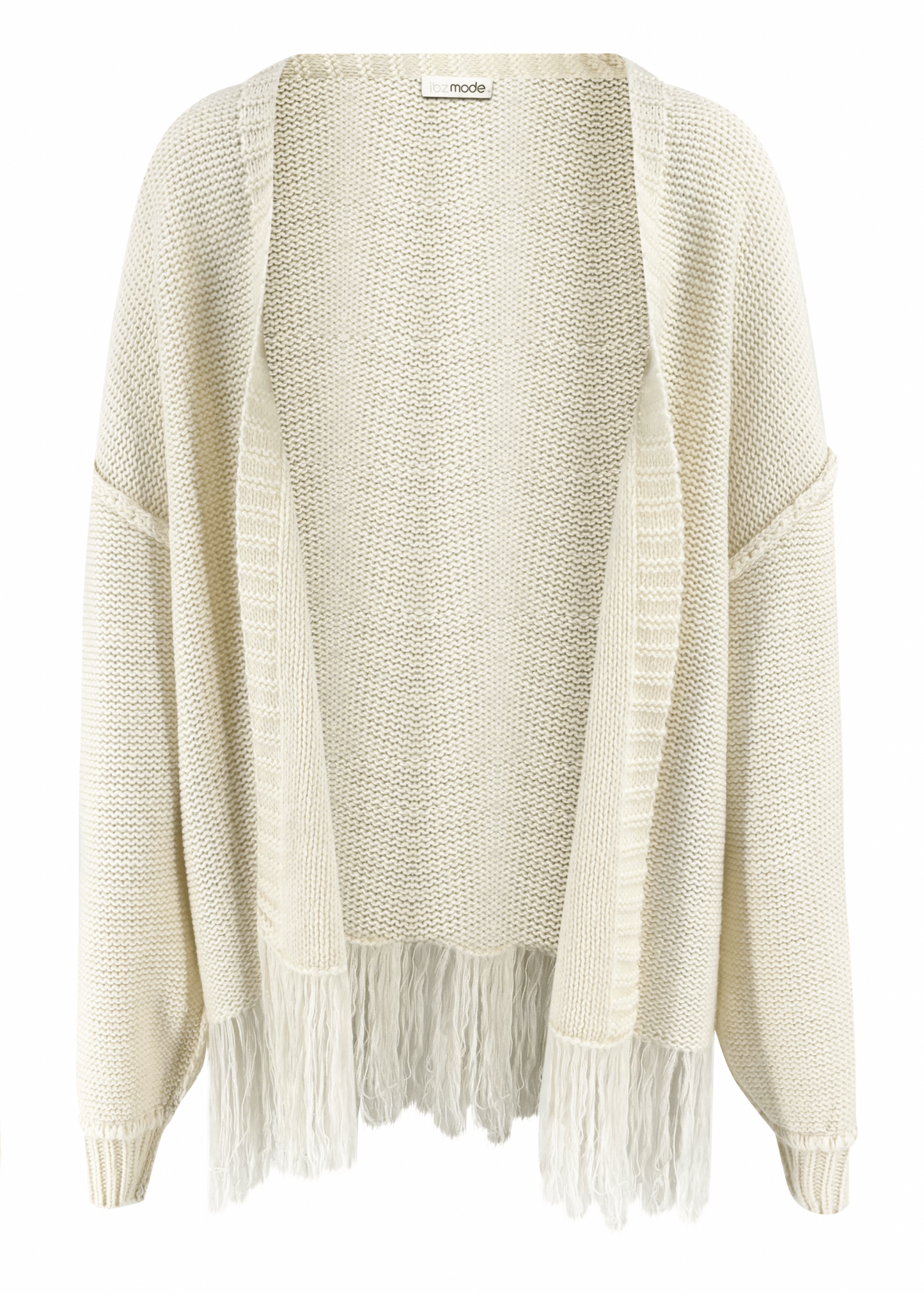 Damen Sommer-Strickjacke mit Fransenabschluss