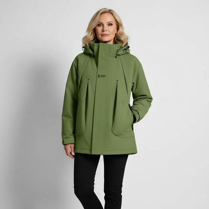 Damen Herbstjacke mit Kapuze und Steppdesign