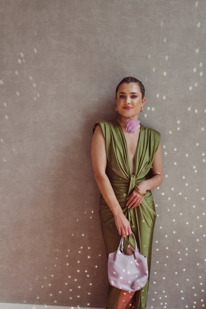 Damen Sommer Maxikleid mit V-Ausschnitt und Knopfleiste