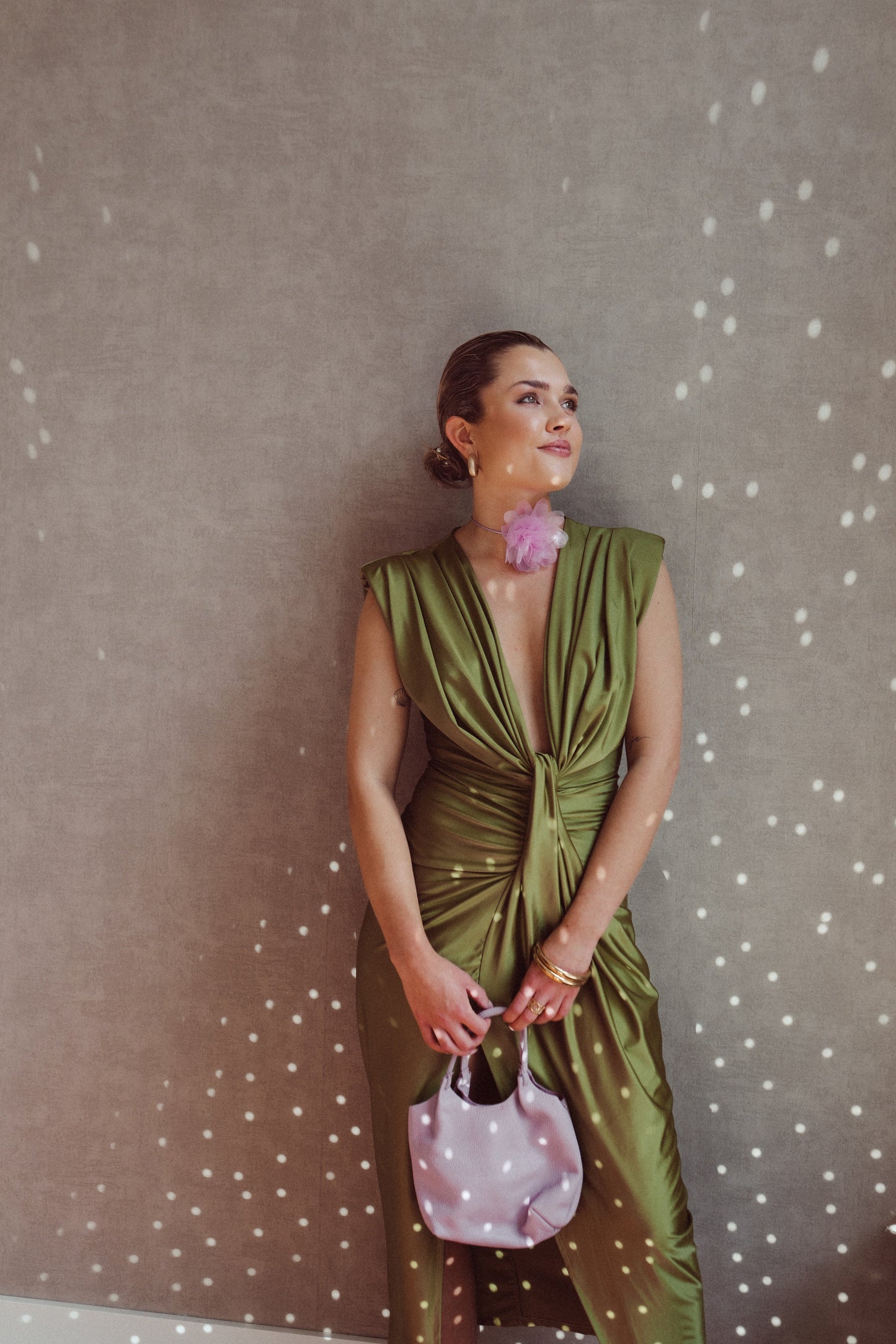 Damen Sommer Maxikleid mit V-Ausschnitt und Knopfleiste