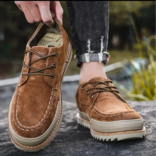 Herren Boots Aus Wildleder Mit Moc-Toe, EVA-Mittelsohle Und Gummisohle