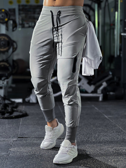 Herren Stretch-Athletikhose mit Elastikbund und Tapered Legs