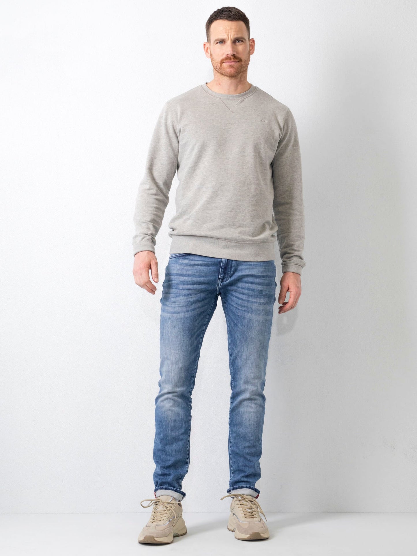 Herren Slim Fit Jeans Mit Fünf-Taschen-Design