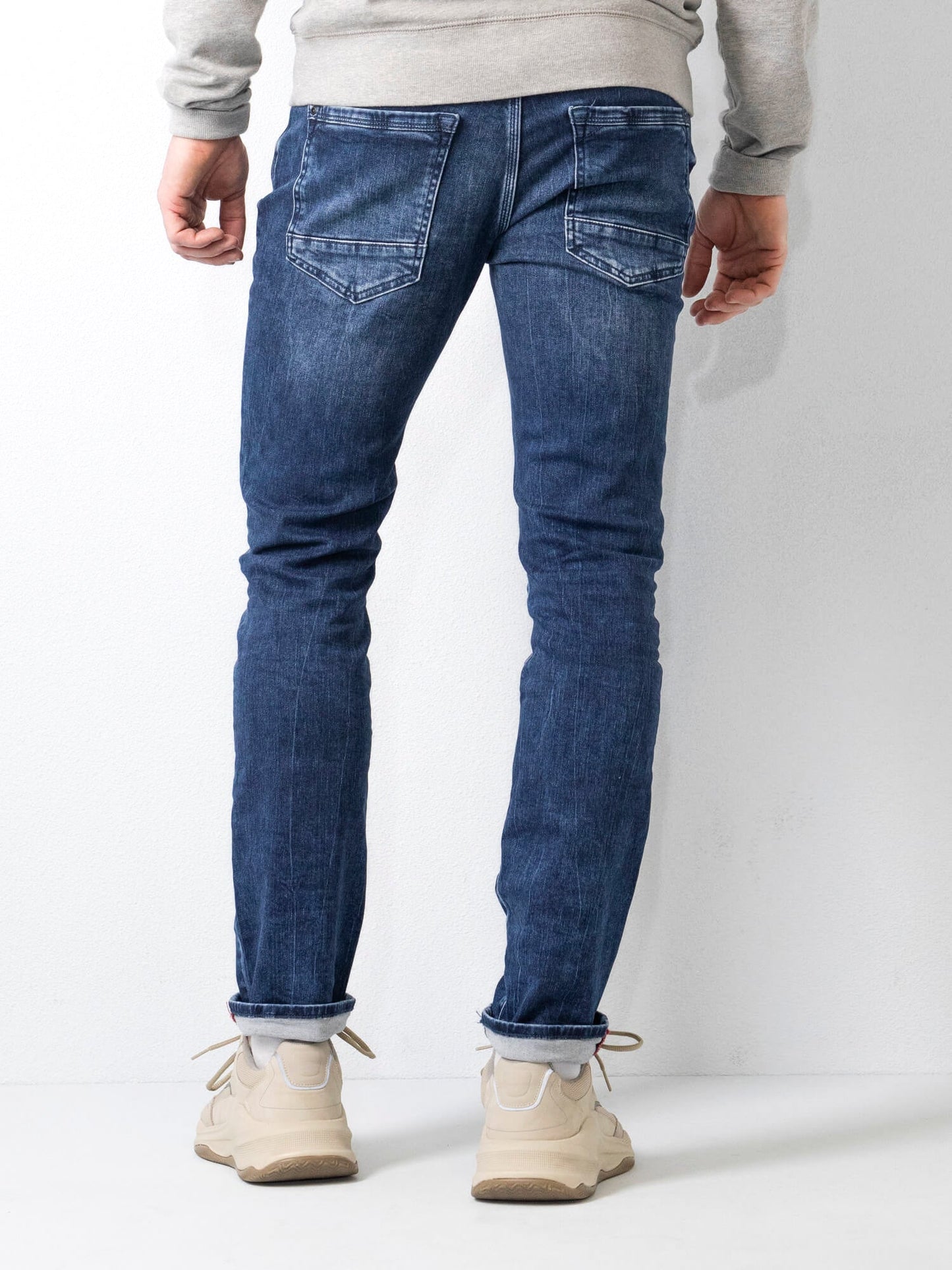 Herren Slim Fit Jeans Mit Fünf-Taschen-Design